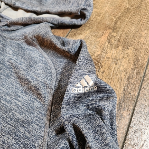 Adidas Climawarm Pullover Hoodie Game Day Sweater Sweatshirt Men’s Large Gray - Picture 3 of 10